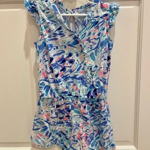 Lilly Pulitzer Girls Romper, Size 6-7